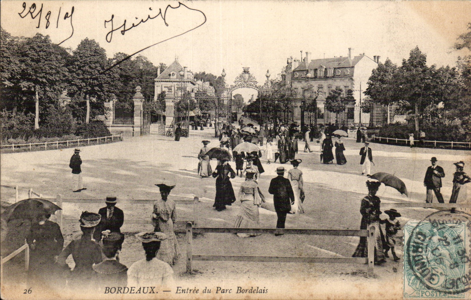 Bordeaux - Entree du Parc Bordelais - CPA 