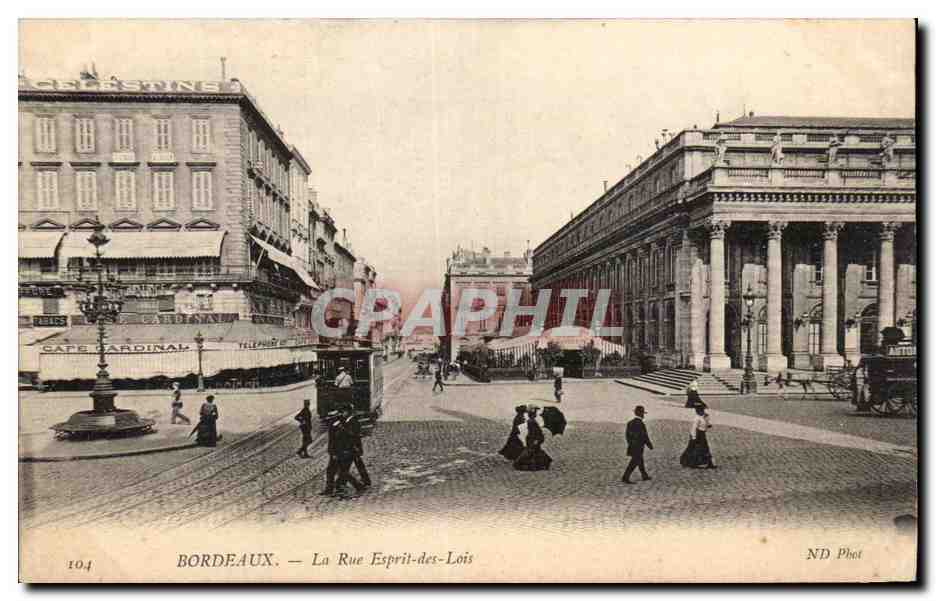 Bordeaux - La Rue Esprit des Lois - CPA 
