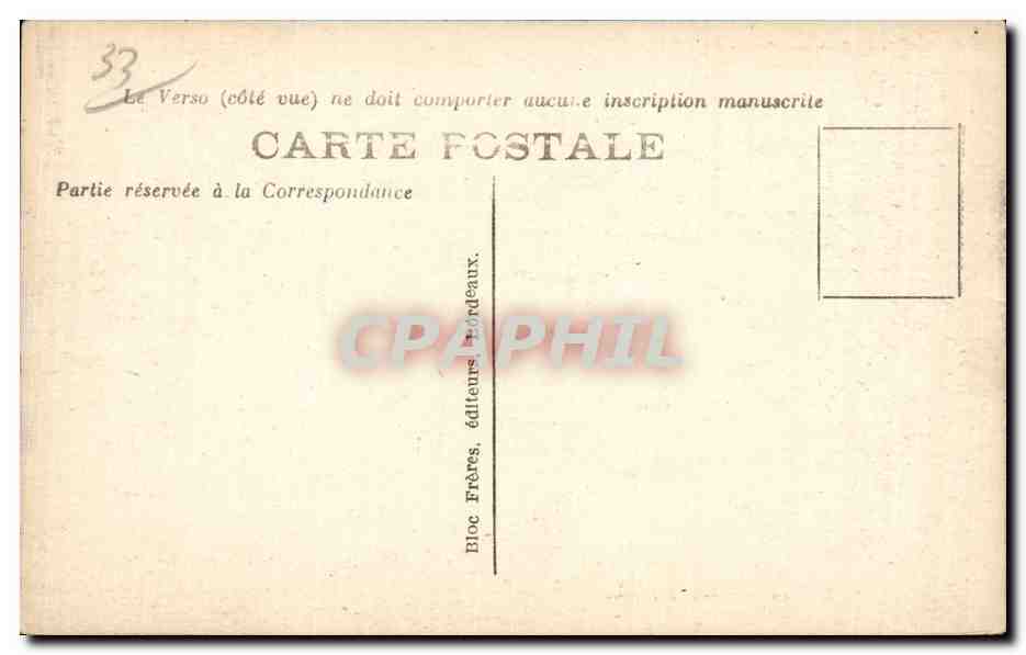 Bordeaux - Le Pont - CPA  — Verso