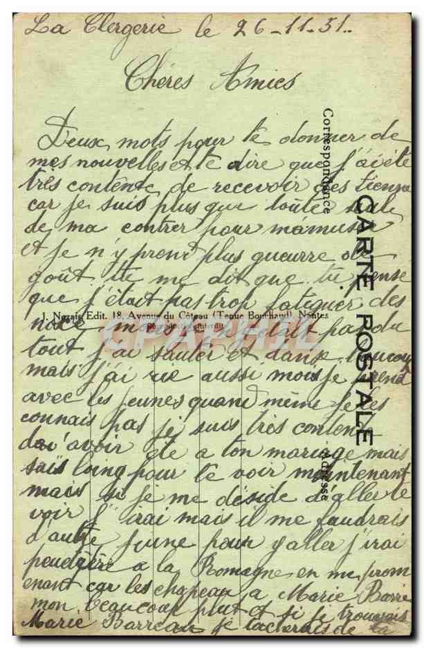 CPA Fantaisie La vieille Le passant  — Verso