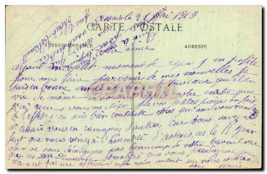 CPA Fantaisie Folklore Paysans Andry  — Rückseite