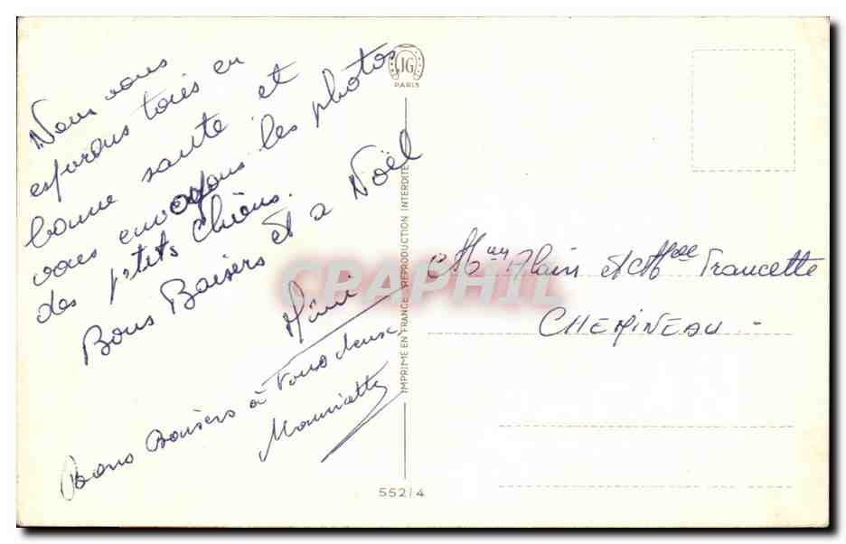 CPA Fantaisie Ca mord partout Chiens  — Rückseite