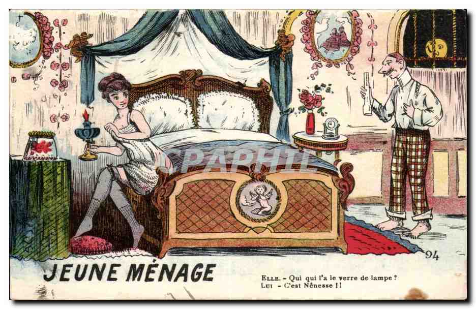 CPA Fantaisie Jejune menage 