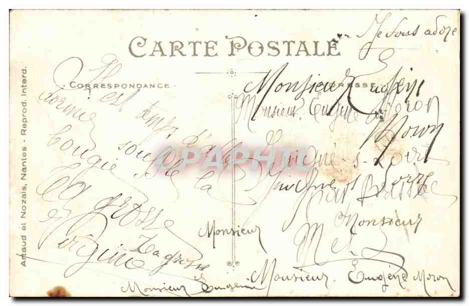 CPA Fantaisie Jejune menage  — Verso