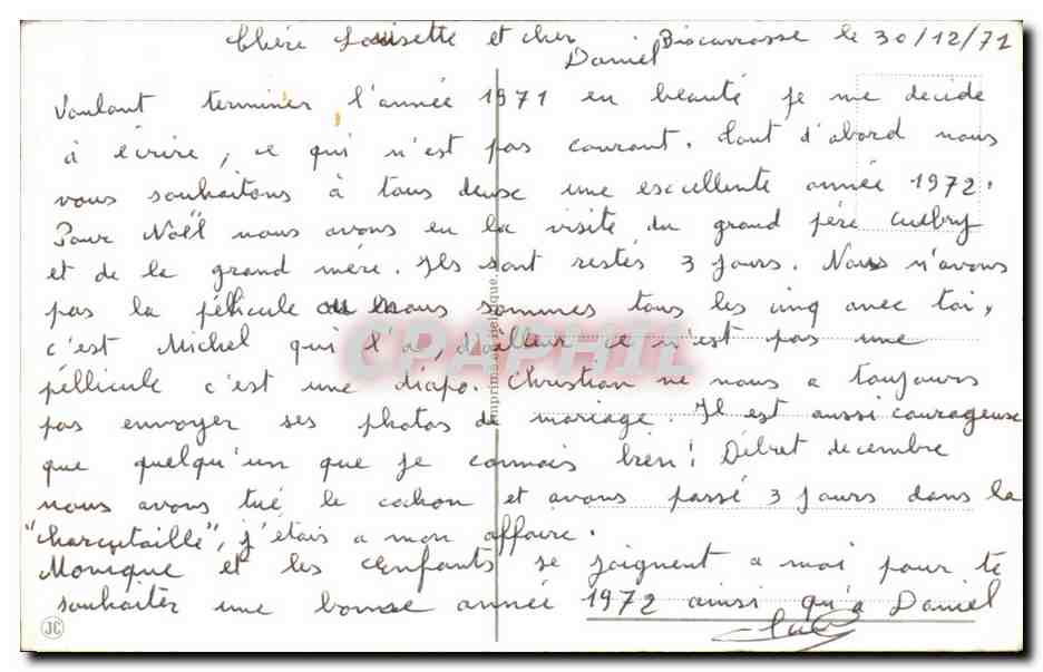 CPA Fantaisie Enfant Bonne annee — Rückseite
