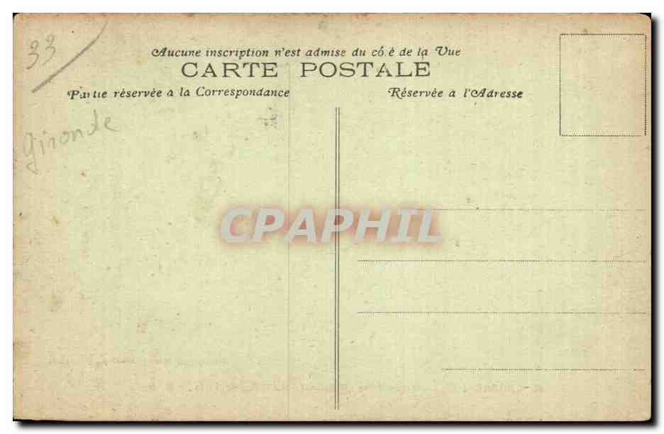 Bordeaux — Entrée de la Cathédrale et l'Hôtel de Ville — Phototypie Marcel Delboy, Bordeaux — Verso
