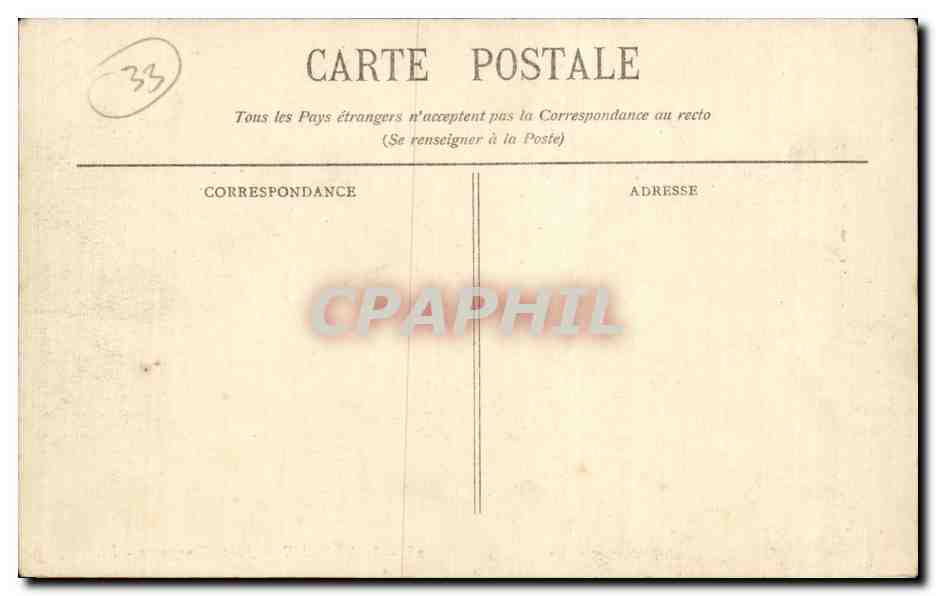 Bordeaux - Porte Bourgogne - CPA  — Verso