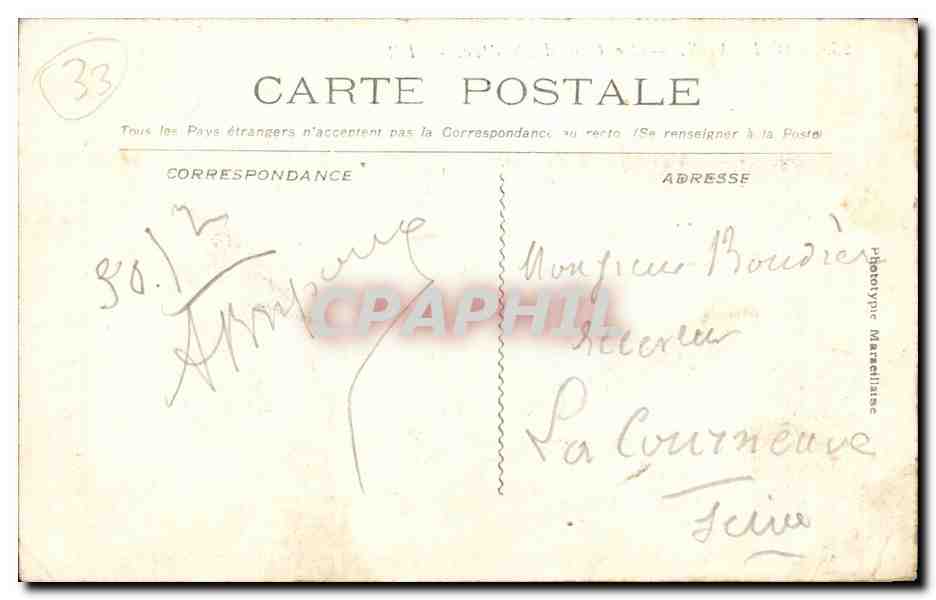 Bordeaux - Le Grand Theatre - CPA  — Verso