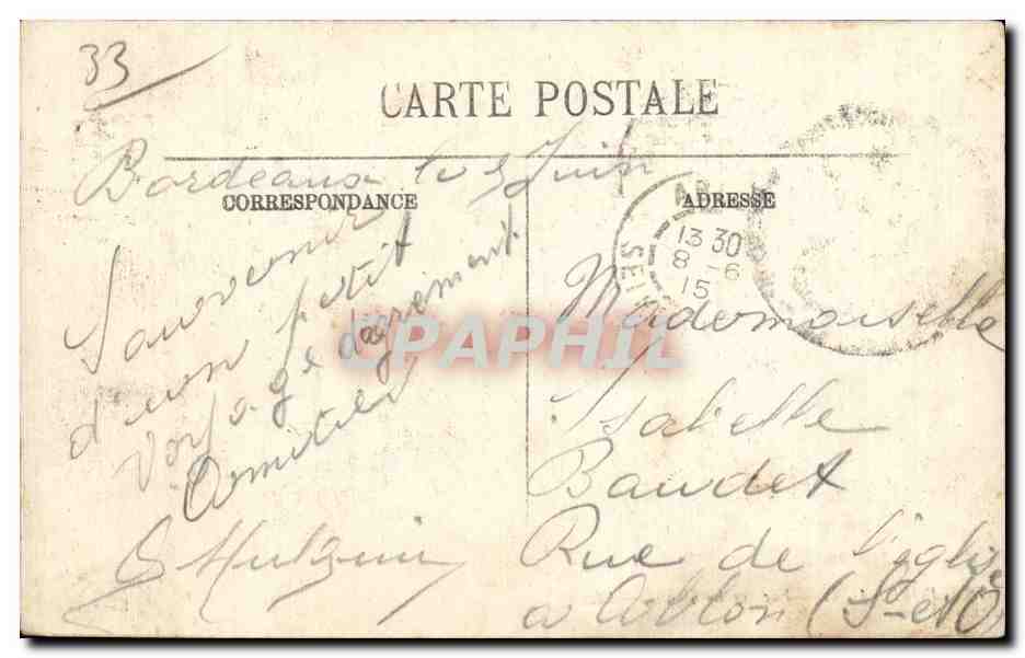 Bordeaux — Vue sur les Quais — LL. — Selecta — Verso