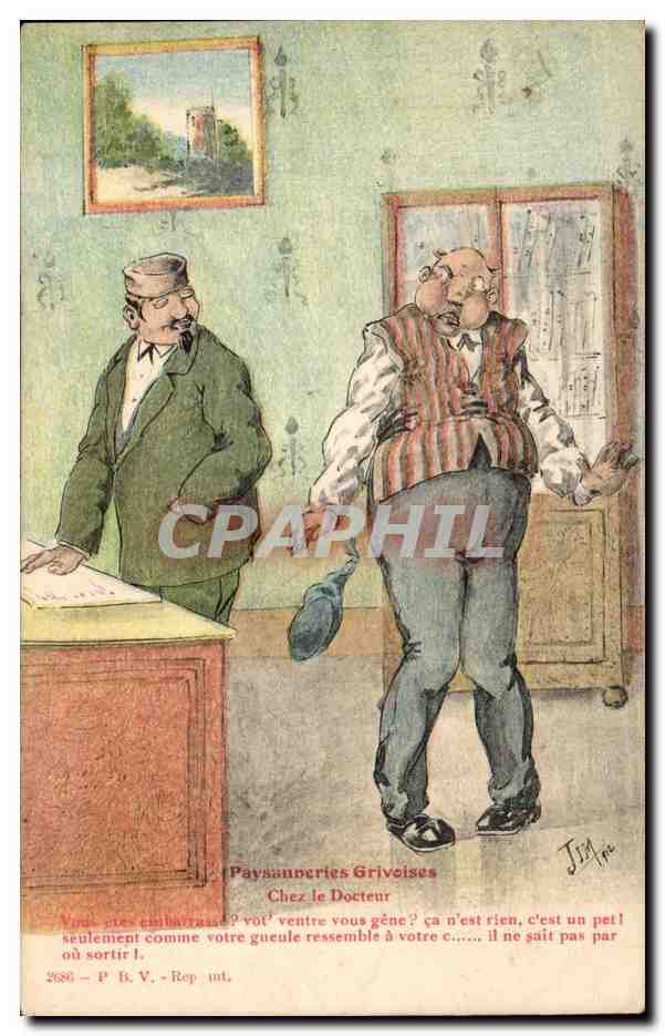 Chez le Docteur — Paysanneries Grivoises — P. B. V. - Rep. int. n° 2686