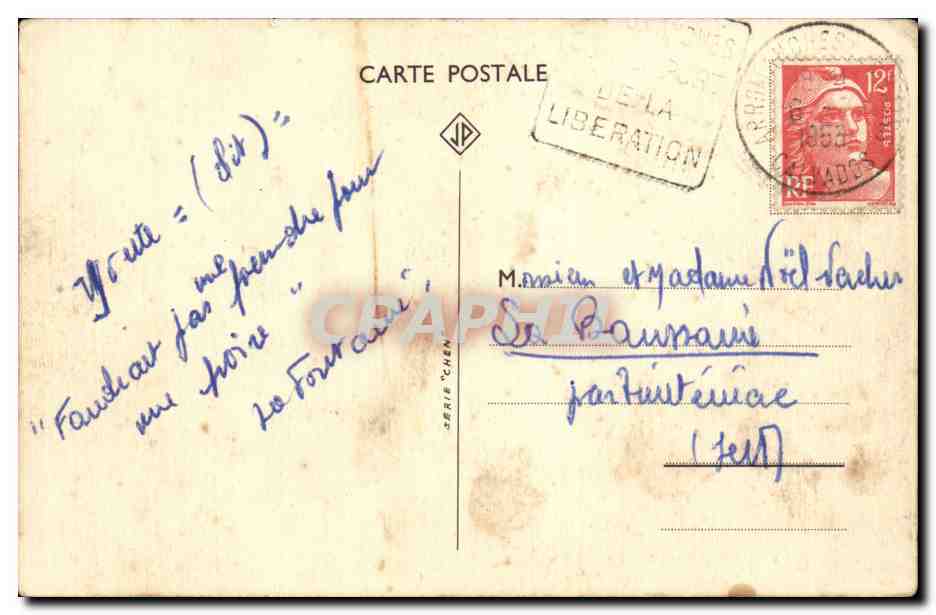 Mariage humoristique — caricature de Chey — série 'Chen' — Verso