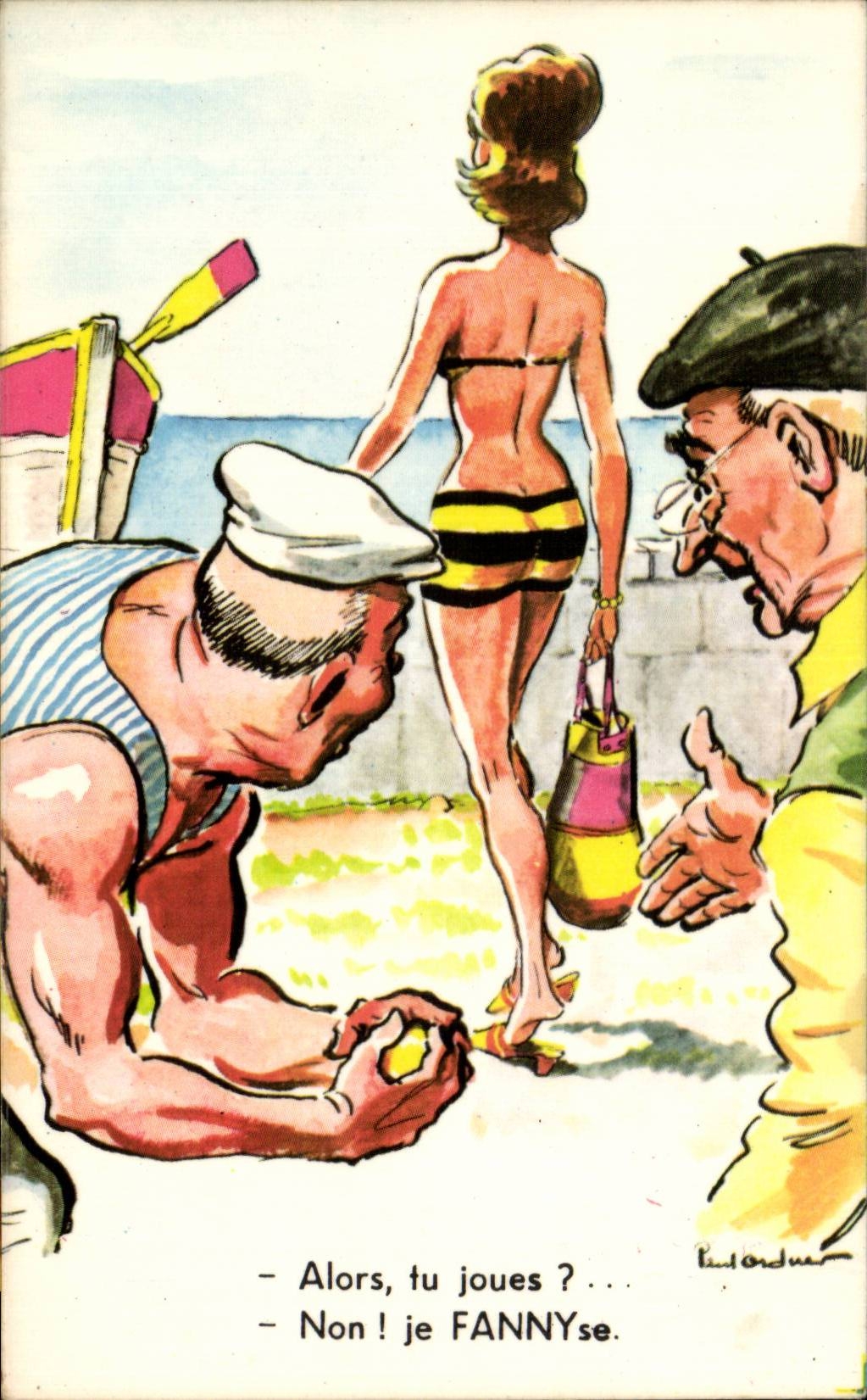 Humour - Illustration - pin up - pinup - CPA 