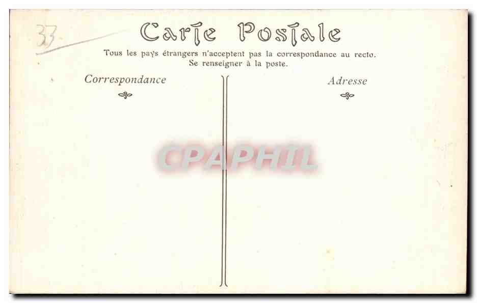 CPA Bordeaux La prefecture et le cours du Chapeau rouge — Verso