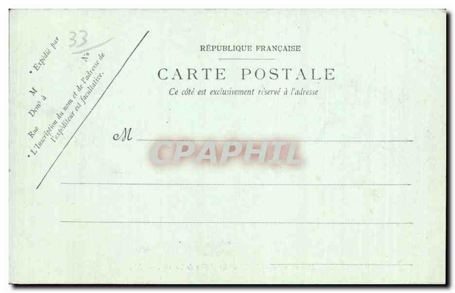 CPA Bordeaux Le cours du 30 juillet et les allees de Tourny — Verso