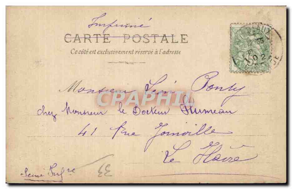 CPA Bordeaux Pont de pierre bastide — Verso