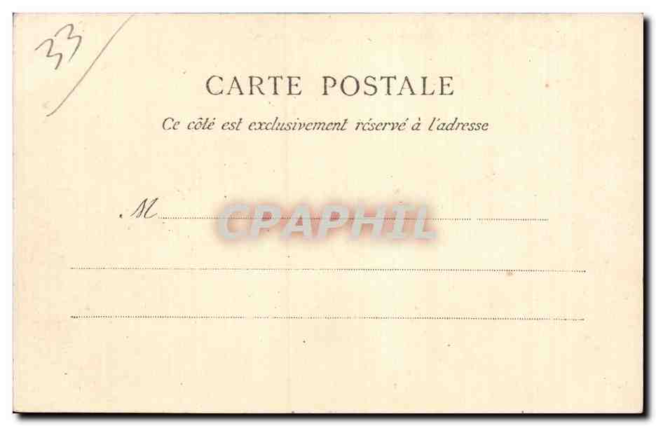 CPA Bordeaux Place de la Bourse — Verso