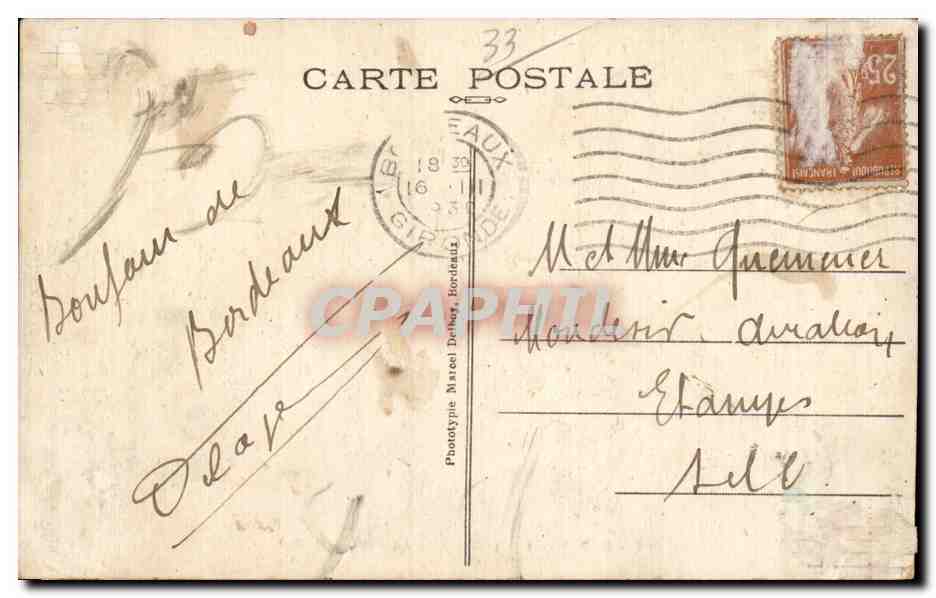 Bordeaux (Gironde) — Le Pont — M. D. — Verso