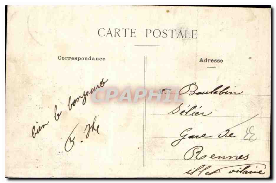 Bordeaux — La Grosse Cloche — Marcel Delboy, phototypie, Bordeaux — Rückseite