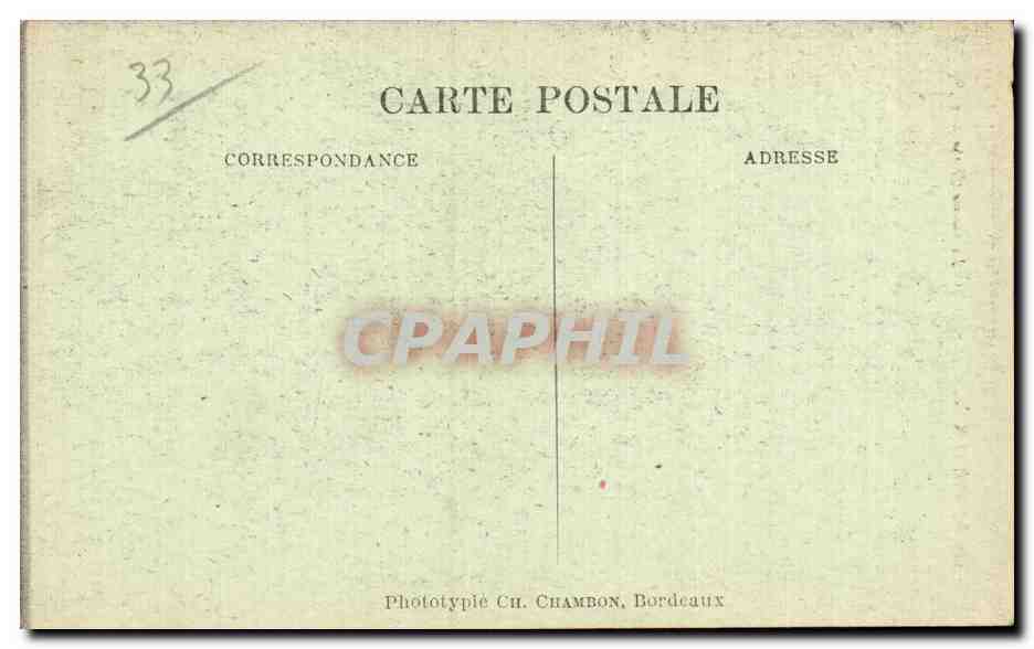 CPA Bordeaux La grosse cloche — Rückseite