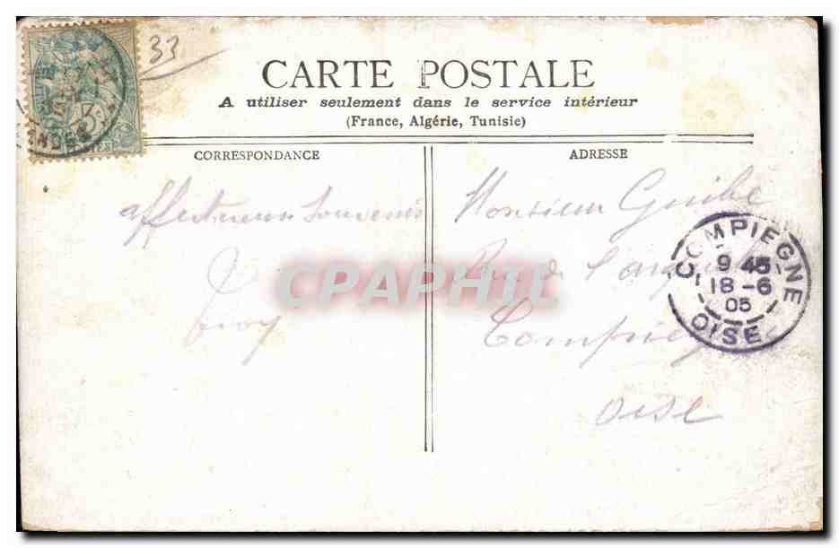 CPA Bordeaux Le pont — Verso