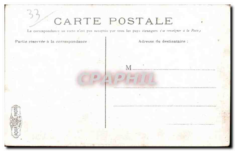 CPA Bordeaux Statue de Vercingetorix Allees Damour  — Verso