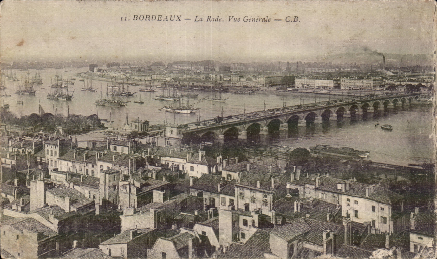 CPA Bordeaux La rade Vue generale
