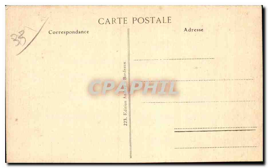 CPA Bordeaux La porte Dijeaux — Verso