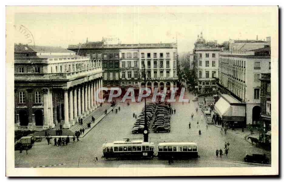 CPA Bordeaux Le grand theatre et la place de la Comedie 
