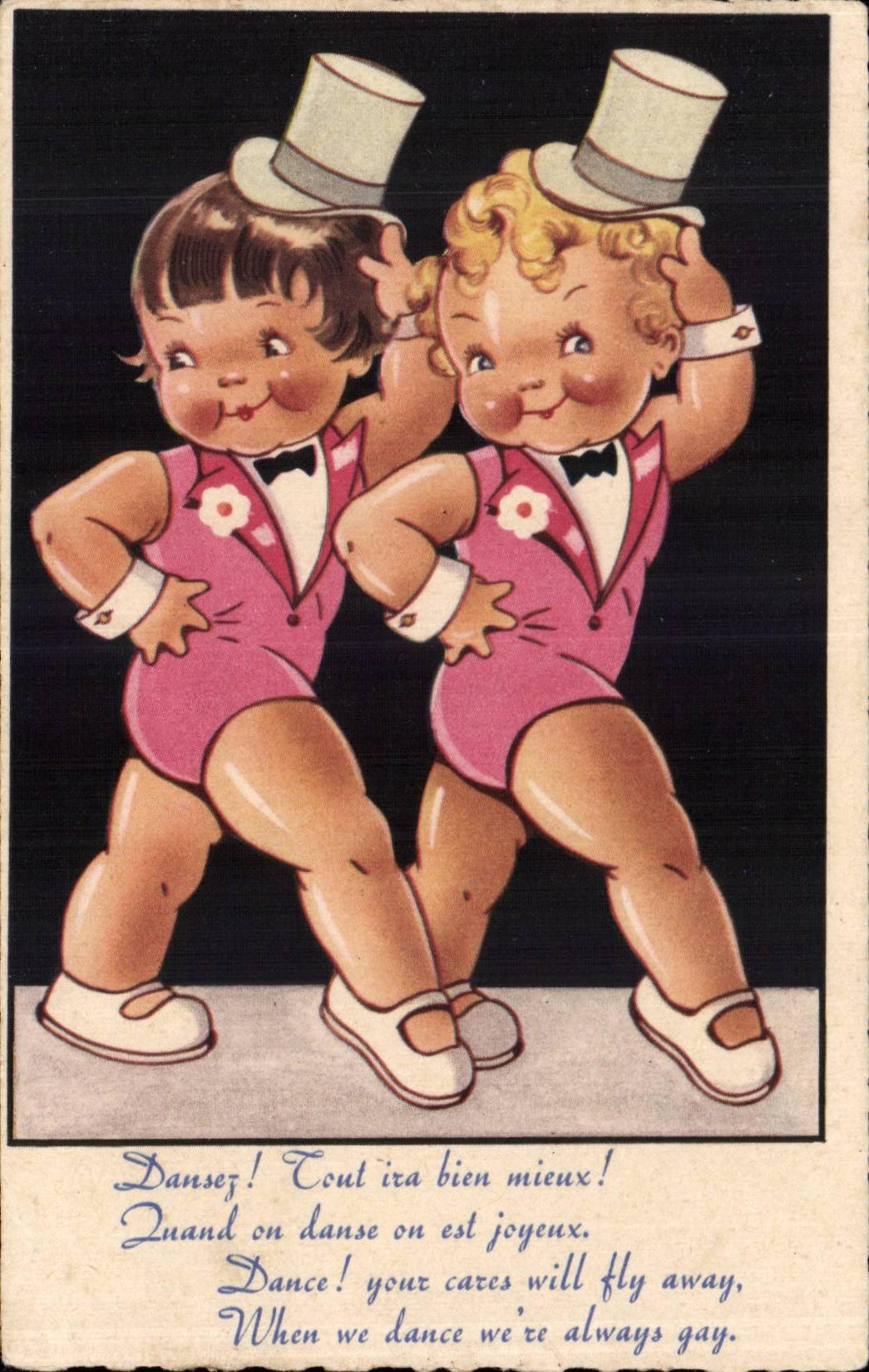 CPA Fantaisie Enfants Dansez 