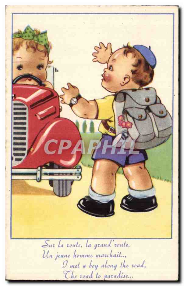 CPA Fantaisie Enfant Ecolier