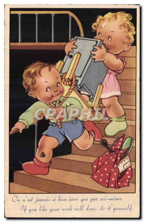 CPA Fantaisie Enfant Ecolier