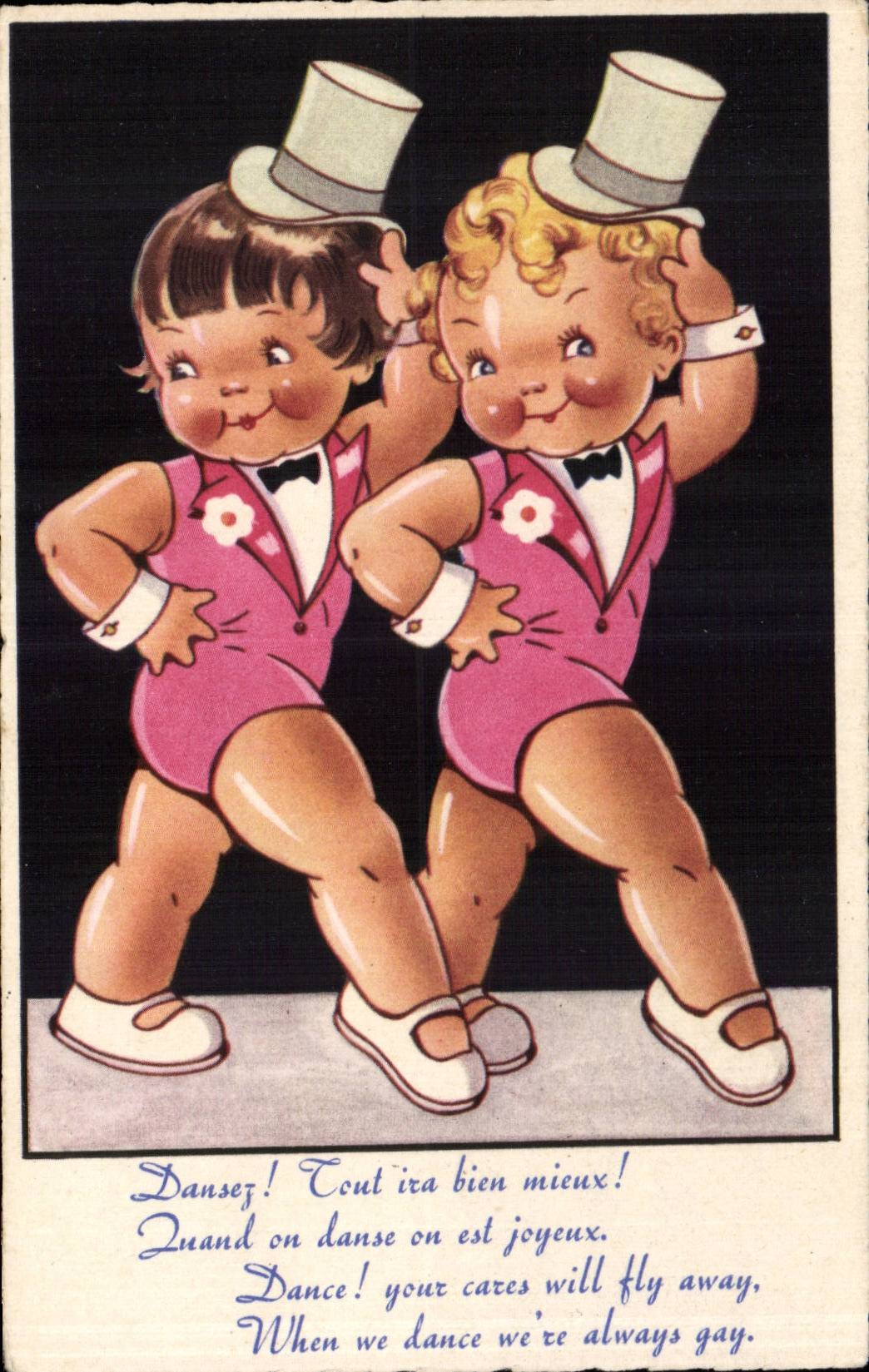 CPA Fantaisie Enfant Danseuses