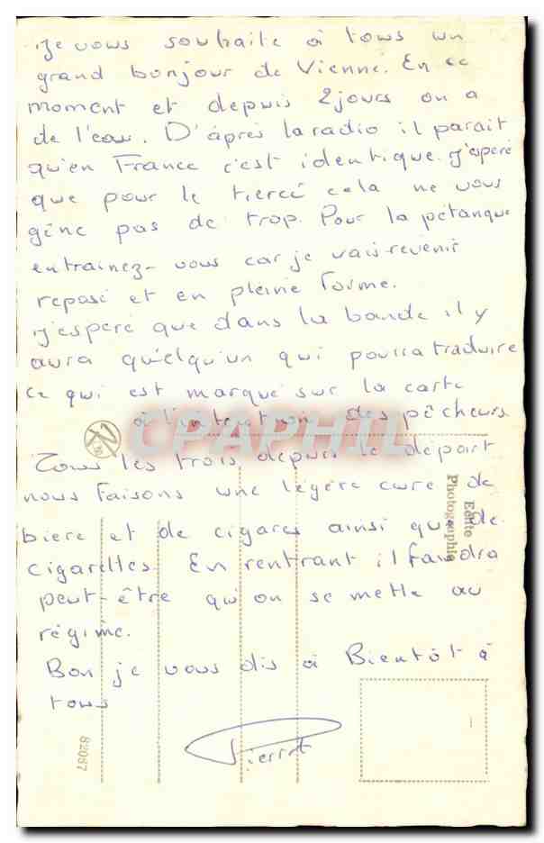 CPA Fantaisie Humour Campingfreuden — Verso
