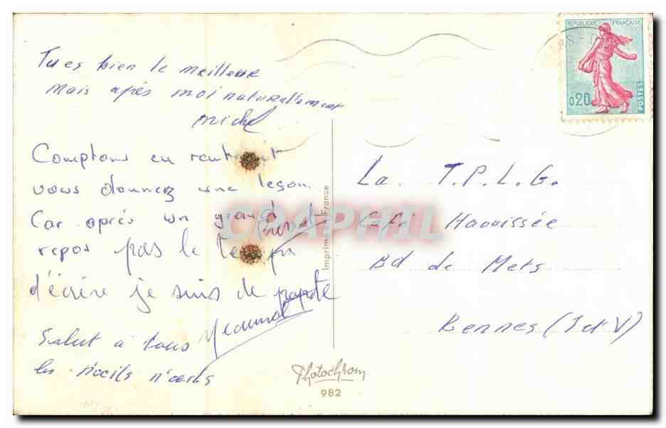 Les dix commandements de la pétanque — caricature de joueurs et d'une femme tricotant — Paul Ordner — Verso