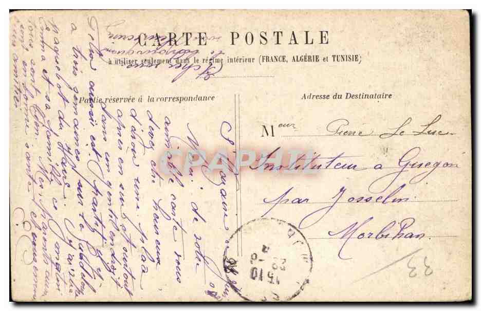 Bordeaux - Gare du Midi - CPA  — Verso