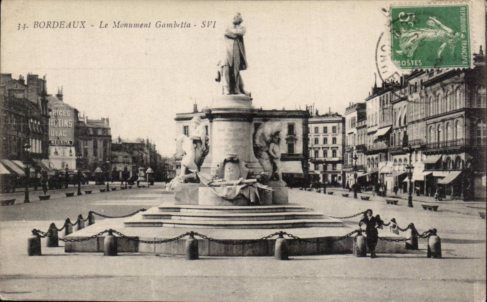 Bordeaux - Le Monument Gambetta - CPA 