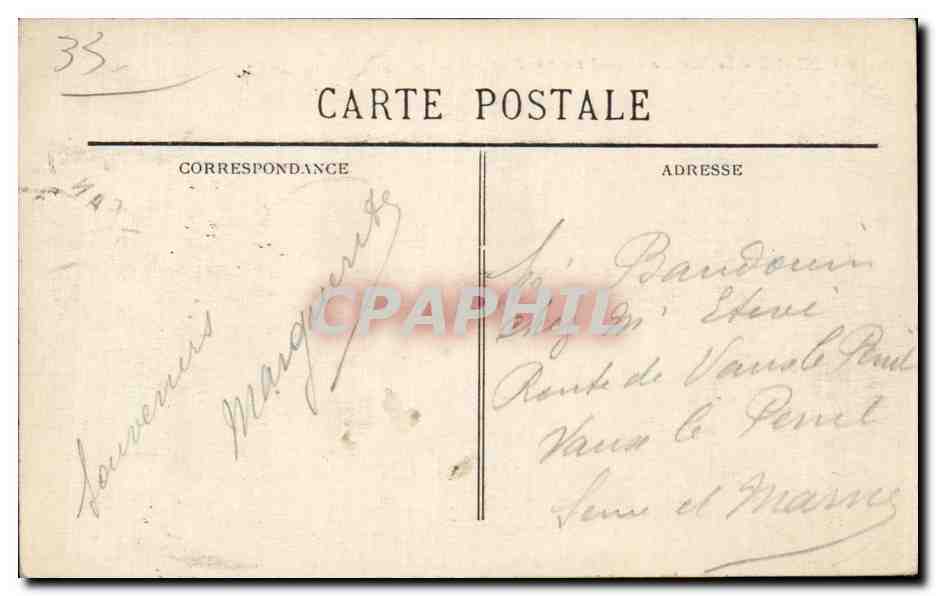 Bordeaux - Le Monument Gambetta - CPA  — Verso