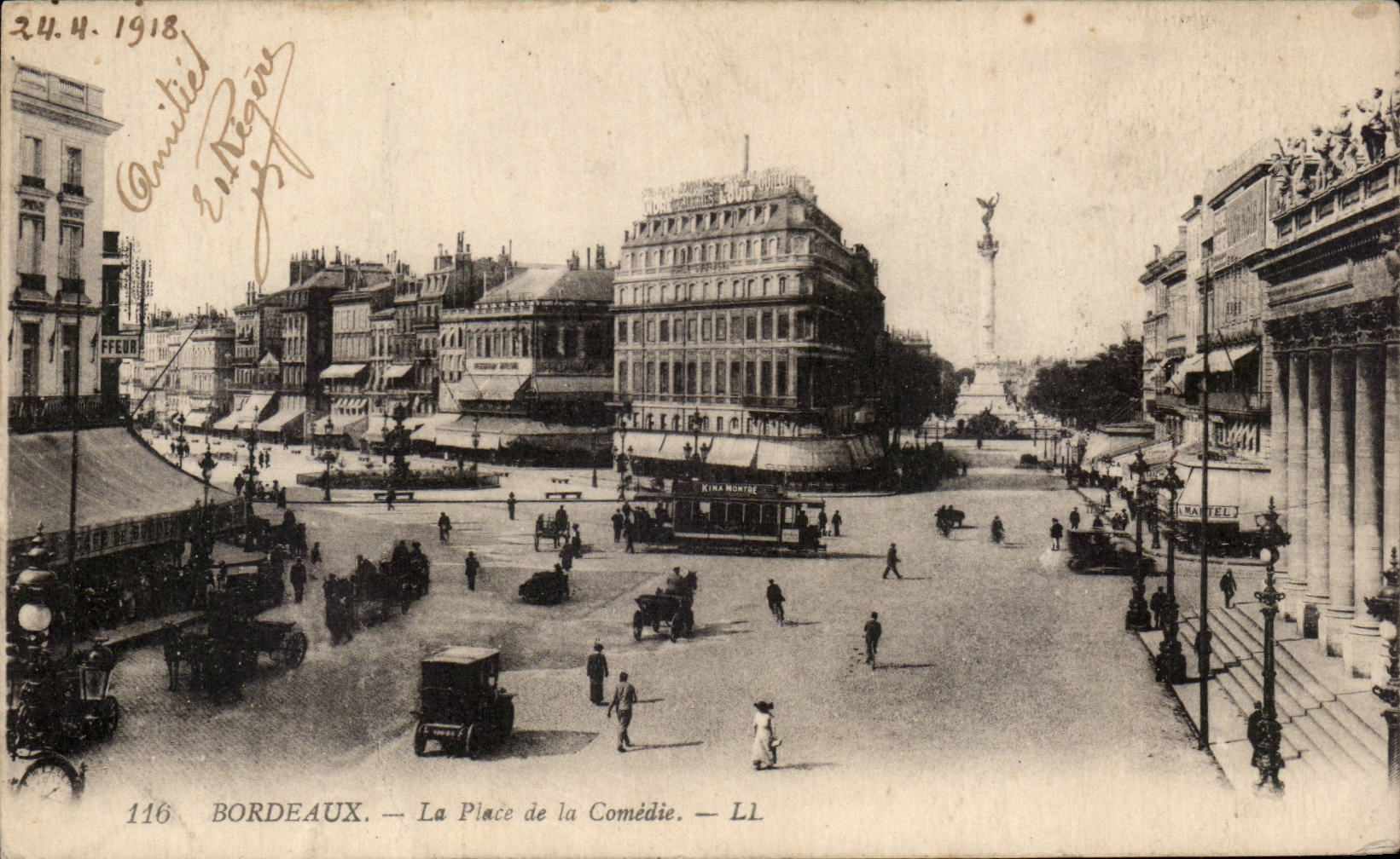 Bordeaux - La Place de la Comedie - CPA 