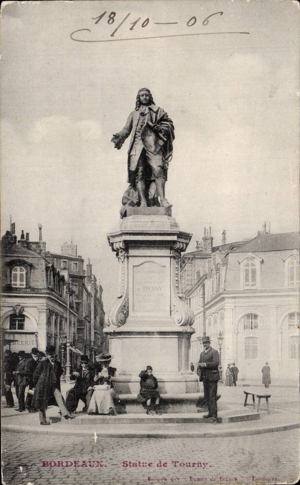 Bordeaux - Statue de Tourny - CPA 