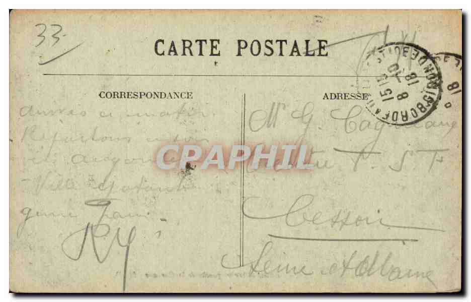 Bordeaux - Le Pont et la rive gauche de la Garonne — Marcel Delbroy, phototypie, Bordeaux, n°413 — Rückseite