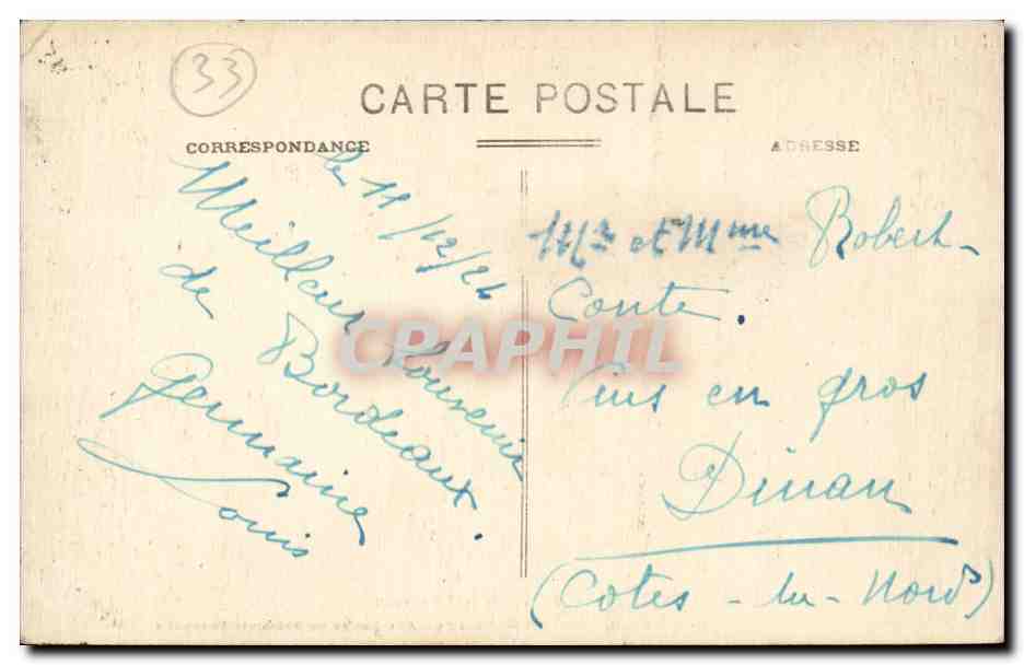 Bordeaux - Place de la Comedie - CPA  — Verso