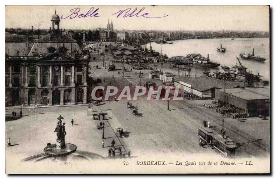 Bordeaux - Les Quais vus de la Douane - CPA 