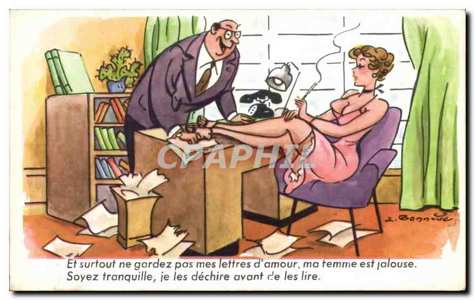 Humour - Illustration - pinup - pin up - CPA 