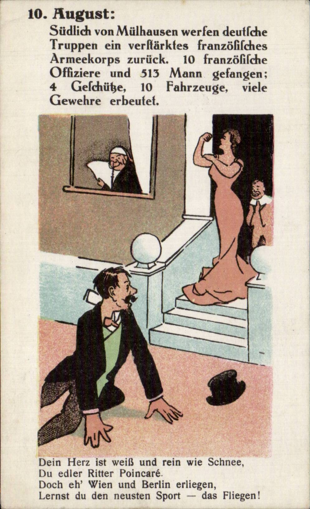 Humour - Illustration - 10 August Suedlich Muelhausen - CPA 