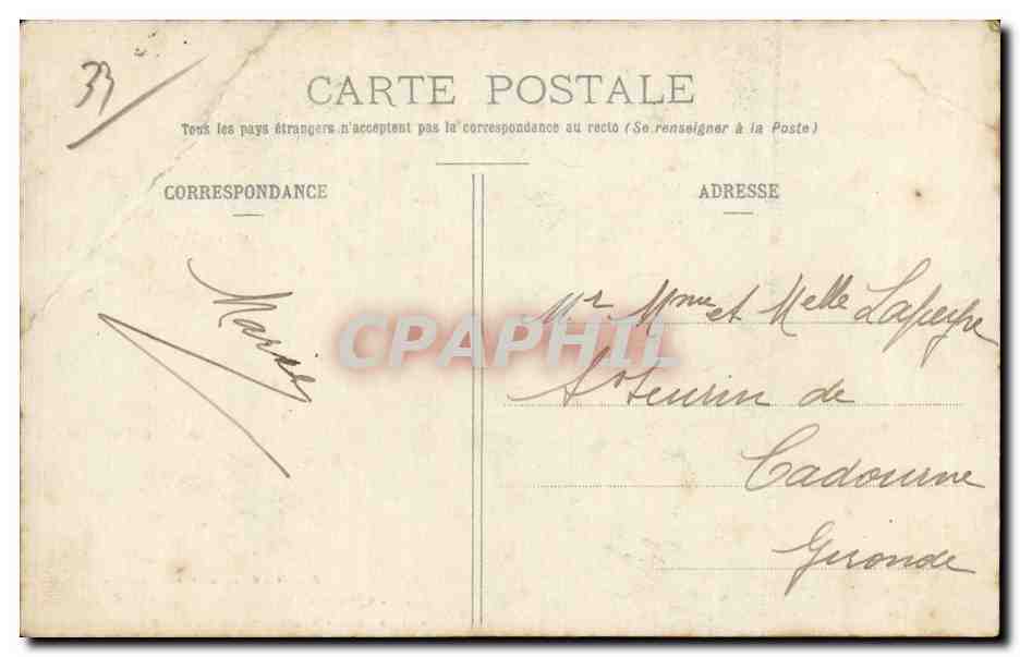 Pavillon Belge - Reconstitution du Steen d'Anvers — Exposition Maritime de Bordeaux — Collection Gores, phot. Adit, Talence (Gironde) — Verso