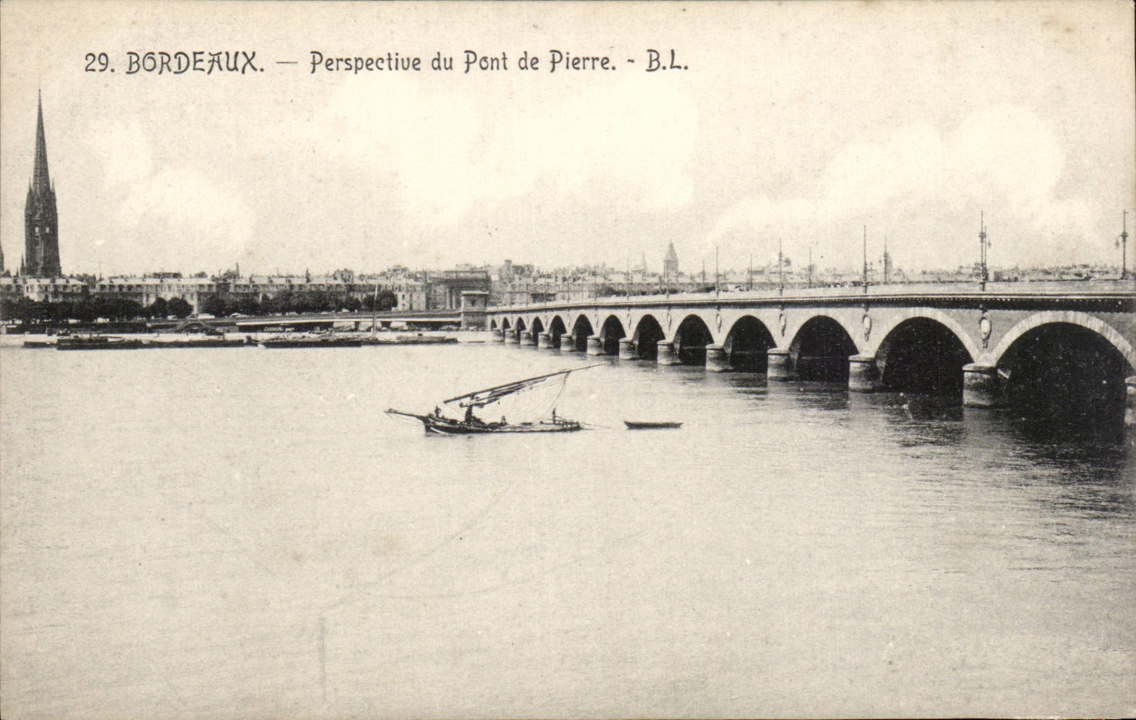 Bordeaux — Perspektive des Pont de Pierre — B.L.