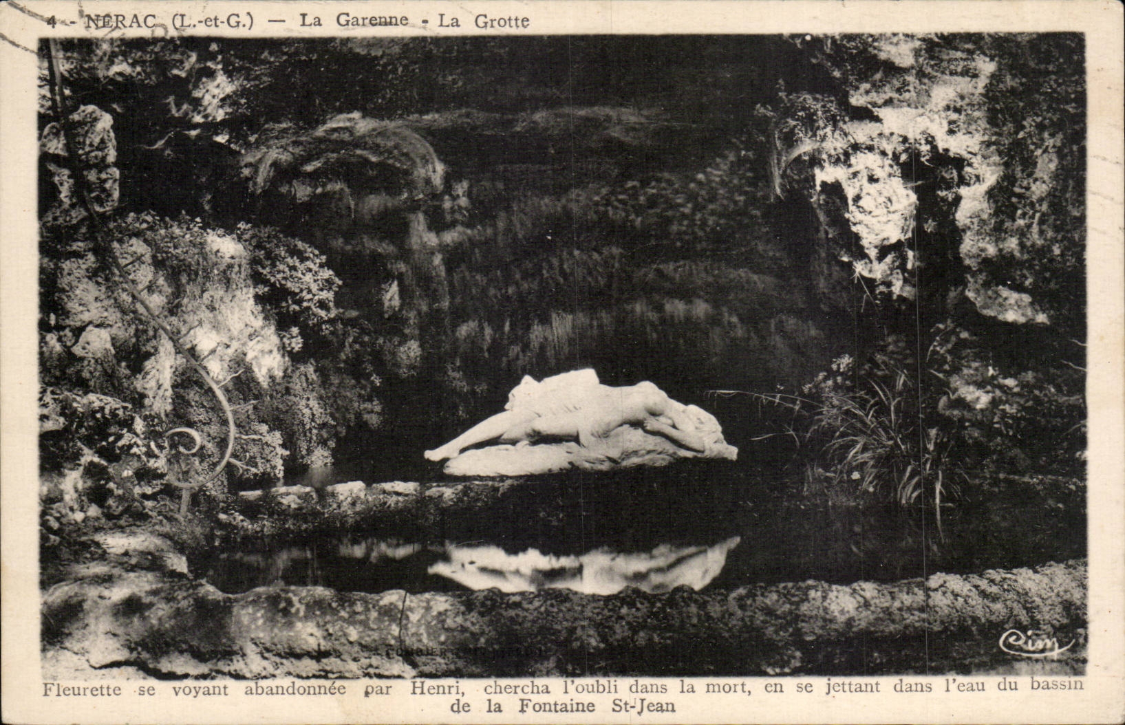 Nerac - La Garonne - La Grotte - CPA 