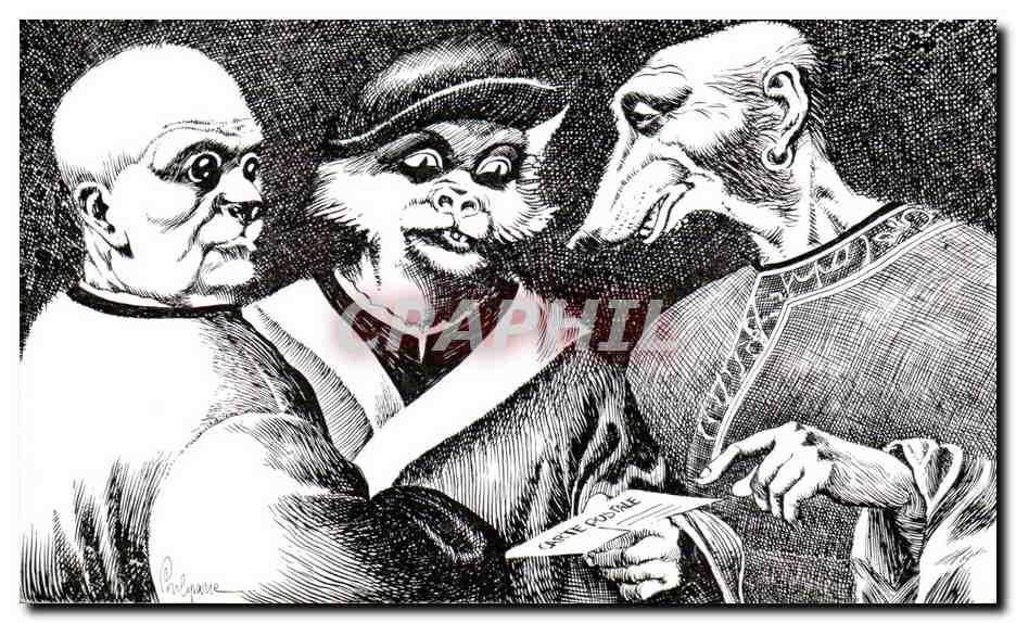 Humour - Illustration - spooky card - halloween Serge Philiparie Giorgione Les echangistes - CPM 