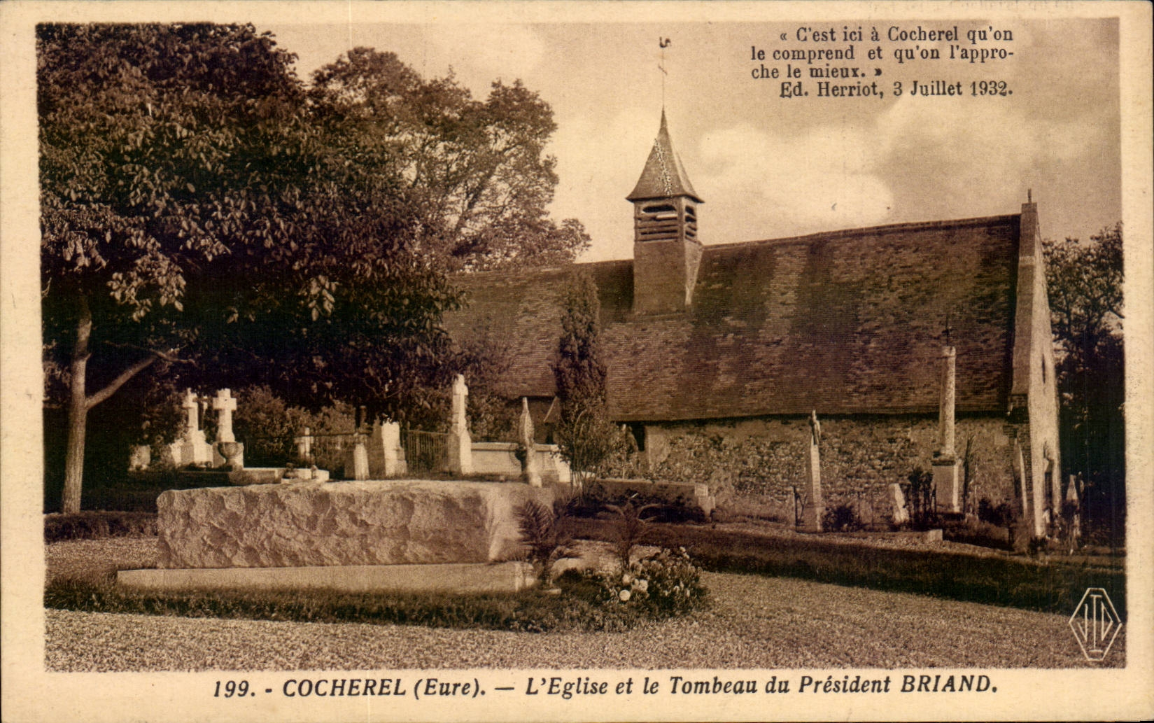 Cocherel - L'Eglise et le Tombeau du President Briand - CPA 