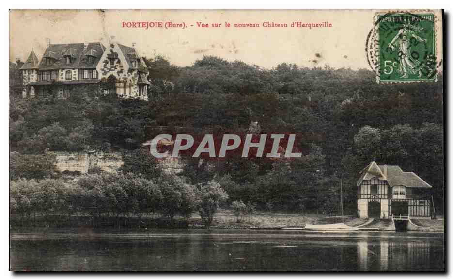 Portejoie (Eure) - Vue sur le nouveau Château d'Herqueville